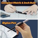 Generic 7in1 Multifunction Tool Pen Ballpoint Pen with Modern Handheld Tool Measure Technical Ruler Screwdriver Touch Screen Stylus Pen - image 7