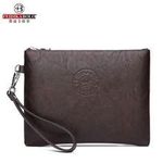 Generic Men's Luxury Clutch Bag, Rough Surface - Brown