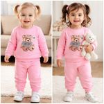 Fashion Classic Cartoon bear Children Girls Clothing Sets 2 to 3 years Autumn Winter kids clothes Trucksuit Outfits Fashion warm Sweatshirts Suits 