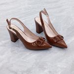 product_image_name-Generic-Mirror Half-Shoe High Heel With Rings - Brown-2
