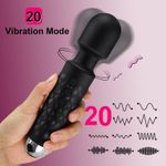 Hifinit 20 mode frequency powerful rechargeable stick vibrator massager  nipple small rechargeable handheld cordless muscle relaxation stimulator masturbation toy suitable for both men and women to like and give as gifts to girlfriends and wives - image 2