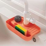 Generic Sink Caddy Sponge Holder Kitchen Bathroom Organizer-Orange