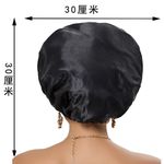 product_image_name-Fashion-3-Piece Silk Satin Sleep Cap Set - Large Size Hair Protection Hat, Stylish Night Cap for Women, Suitable for Sleep, Skincare & Shower-6