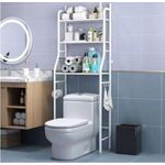 White Label 3 Tier Over Toilet Bathroom Storage Rack - White