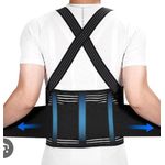 AD Heavy Duty Waist, Back Support Brace - Black - image 2