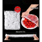 product_image_name-None-100PCS Elastic Plastic Food storage Covers, PE Cling Film Bag Used for Fruit Preservation and Food Storage, Clear. -1