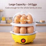 product_image_name-KITCHA-Electric Egg Boiler Cooker 14 Eggs Capacity Double-Layer Multifunction Heated Milk,Heated Food-2
