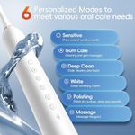 product_image_name-addigoes-Electric Toothbrush, with 4 Brush Heads, 6 Cleaning Modes, High-Frequency Sonic Vibration, USB Rechargeable, Waterproof, White-4