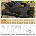 product_image_name-Fashion-Men's Breathable Sandals With Anti-Slip Sole, Durable And Comfortable Footwear- Deep Brown - Black - EU 42-5