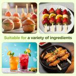Generic 200 PCS Bamboo Skewers for Appetizers, 12cm Toothpicks, Cocktail Picks - image 7