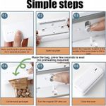 product_image_name-Generic-Portable sealing machine, 1300mAh battery, USB charging, fast sealing - White-5