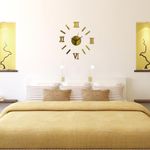 Generic Modern DIY Indoor Roman Wall Clock Mirror Effect 3D Wall Sticker - image 2