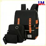 LM 3 In 1 Laptop Backpack Set - Black