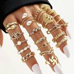 product_image_name-Fashion-23 Pieces Gold Rings Set - Luxury Affordable Daily Different Styles-2