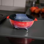 product_image_name-German Home-High Quality 9 In 1 Non-Stick Multifunction Electric Cooking Pot - 9L - Red/ Black-4