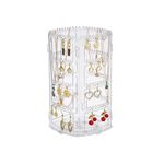 Generic Rotating Jewelry Display Rack - Clear Acrylic, 30cm Height