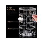 Generic Rotating Jewelry Display Rack - Clear Acrylic, 30cm Height - image 5