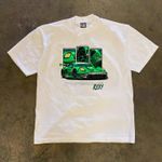 product_image_name-Fashion-High-Quality Cotton Green Rexy Racing Print T-Shirt, Men's American Retro Heavyweight Racing Theme Tee-1