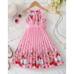 product_image_name-Generic-1-2 Year Girls Pink Sleeveless Floral Dress -1