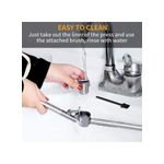 product_image_name-TodyJeyHo-Garlic Press Mincer - 304 Stainless Steel Garlic Crusher, Detachable, Heavy-duty, Rust Proof , Professional Garlic Presser Crusher and Peeler Set, Sturdy Ginger Press for Nuts and Seeds, Easy to Clean and Dishwasher-3