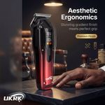 UKRK Rechargeable hair clipper with LED display screen, suitable for barber trimming tools - image 4
