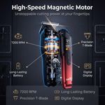 UKRK Rechargeable hair clipper with LED display screen, suitable for barber trimming tools - image 7