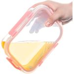 product_image_name-Generic-12 Pieces Glass Storage Bowls with Airtight Lids, Leak-Proof Meal Prep Containers Set - 12 Pieces - Pink-4