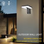Generic Solar-powered wall light, a 3-mode foldable safety lighting system suitable for driveway fencing and emergency backup lighting (with battery). - image 3