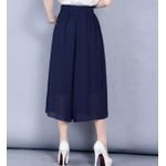 product_image_name-Generic-Women's Korean Chiffon Wide Leg Skirt Pants - Elastic Waist Trousers-7