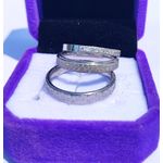 Label Simple 3 Set No Fade Wedding/Engagement Band- Silver - image 2