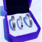 Label Simple 3 Set No Fade Wedding/Engagement Band- Silver - image 3