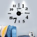 Generic DIY Modern 3D Large Wall-Mounted Clock with Adhesive Hook