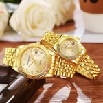 product_image_name-AIDAILU-2PCS Couple Quartz Watches Men Women Wristwatches Simplicity Diamond-2