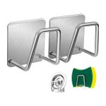 product_image_name-Generic-Sponge Holders for Kitchen Sink, Strong Adhesive Small Sponge Holder Premium Rustproof & Waterproof Kitchen Sink Minimal Size Stainless Steel-1