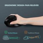 JOMAA Ergonomic Mouse Wireless Vertical Mouse Rechargeable Optical Mice for Multi-Purpose Music Mouse Compatible Mac Windows - image 4