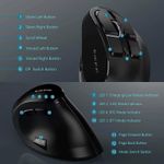 JOMAA Ergonomic Mouse Wireless Vertical Mouse Rechargeable Optical Mice for Multi-Purpose Music Mouse Compatible Mac Windows - image 5