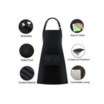 product_image_name-TodyJeyHo-Kitchen Aprons, Kitchen Adjustable Bib Apron Pockets, Waterdrop Resistant Cooking Kitchen Apron for Men, Home, Baking, Gardening, BBQ, Craft, Restaurant-5