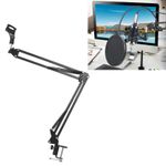 product_image_name-Generic-Desktop Microphone Stand Iron and Plastic Adjustable Boom Arm Microphone Stand for Studio-2