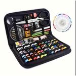 TOOLS 172pcs Sewing Kit Set with Needle, Thread, Scissors & Pins, Portable Embroidery and Sewing Repair Set, Multi-Color Threads With Black Storage Bag