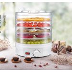 Generic 5 Tray Food Dehydrator with Timer and Thermostat Control - White - image 2