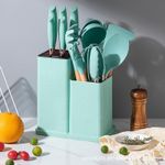 product_image_name-Generic-19-Piece Premium Heat Resistant Silicone Professional Kitchen Set – Knives,  Non-Stick Utensils & Accessories Set & Cutting Board - Green-2
