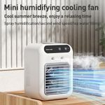 Generic Type-C Spray mini Small Air Conditioning Fan Desktop Mobile Refrigeration Fan(L7 White) - image 2