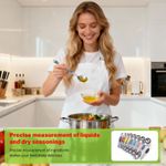 product_image_name-vexiSeek-Stainless Steel Magnetic Measuring Spoons Set of 9 with Leveler,Dual Sided, Stackable, Adjustable Teaspoon and Tablespoon, Measuring Liquids and Dry Ingredients, Baking& Cooking Gadgest,Multicolor-3