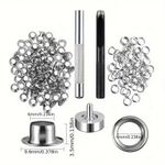 Generic Grommet Tool Set, Adjustment Tool and 100 Sets of Eyelets with Storage Box - image 3