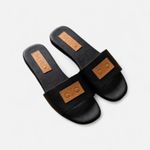 product_image_name-New-Luxury Style Women’s Flat Slides – Elegant black with chocolate brown -1