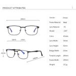 qIP Premium Metal Blue Light Glasses for Men, UV400 Stylish Business Computer Eyewear - image 3