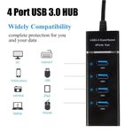 product_image_name-White Label-Super Speed 4-Port USB Hub 3.0 - Black-1