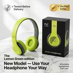 P47 Wireless Bluetooth Headset With Fm Radio - Lemon Green