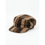 product_image_name-Generic-Vintage Brown Plaid Baker Boy Cap - Men & Women - Newsboy Flat Hat - Earth-Tone Check-1