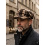 product_image_name-Generic-Vintage Brown Plaid Baker Boy Cap - Men & Women - Newsboy Flat Hat - Earth-Tone Check-2